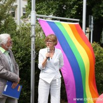 03.07.2017 | Regenbogenflaggenhissung und Ausstellungseröffnung, LASV Cottbus