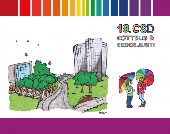 Regenbogenfahnenhissung an der BTU